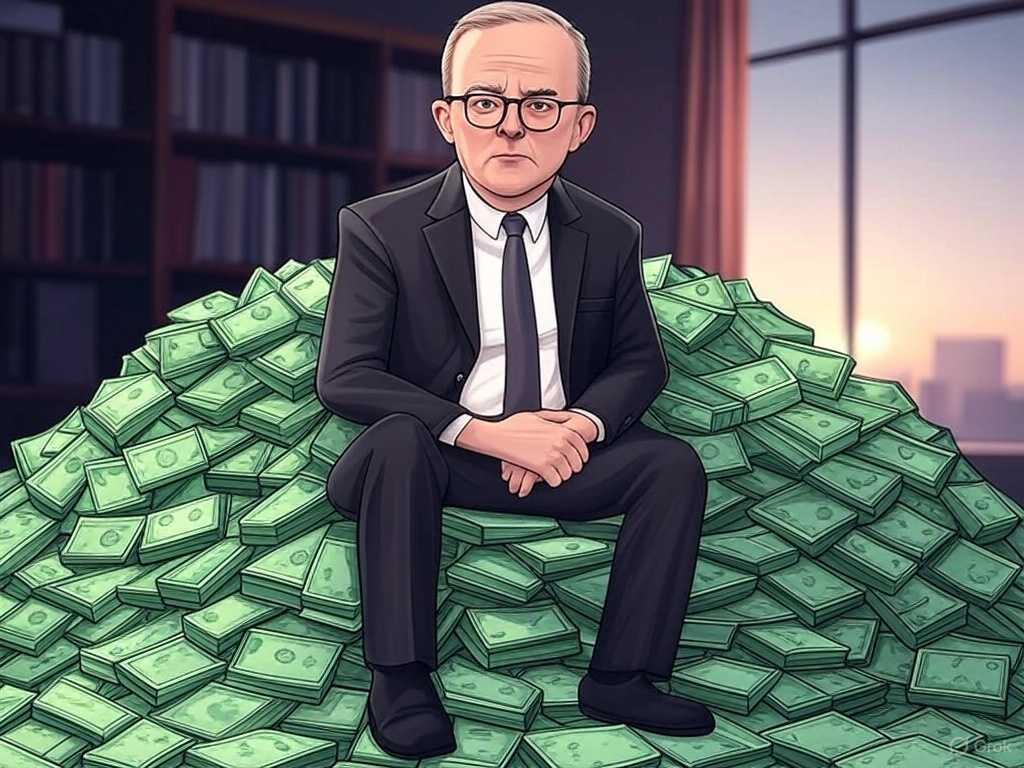 NationFirstAust's tweet image. 🧵🇦🇺 MASSIVE BUDGET THREAD! 
Albanese’s 2025–26 Budget is a roadmap to Australia's decline.
It’s green madness, globalist handouts &amp;amp; mass migration—while families drown in debt and inflation.
Welcome to Project Zimbabwe. And us Aussies are the ones paying for it.
Read on 👇 1/25