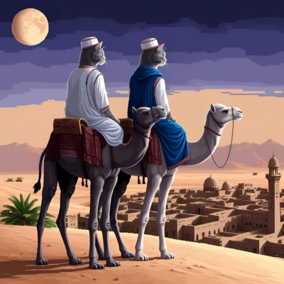 HalalEidCat's tweet photo. Osman and Khidir arrive at the faraway lands. The land of evil.

(Read the image description)

#MEMECoin #Solana #Cat #Eid https://t.co/Gz0mD4oF7p