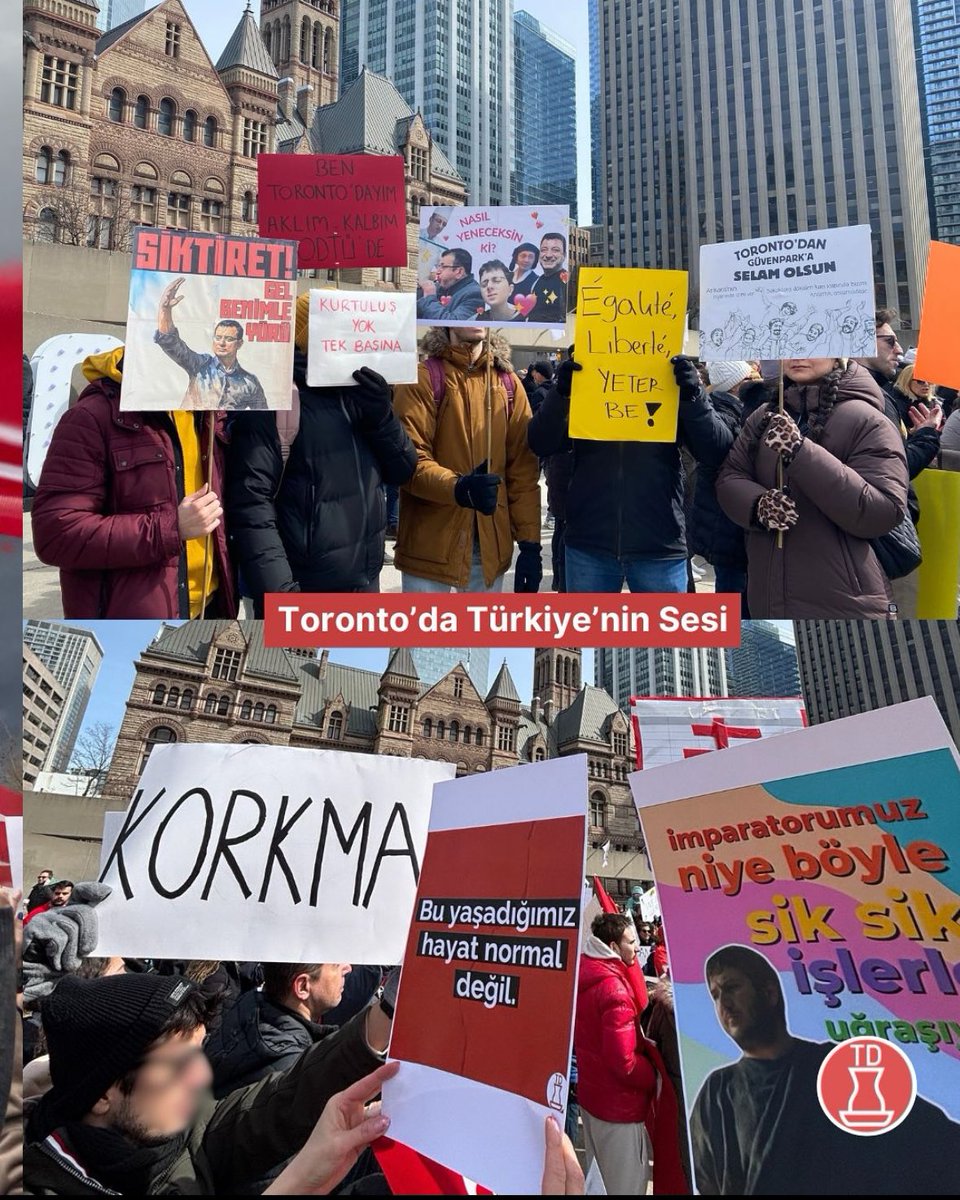 sesvertoronto's tweet photo. From Toronto to Paris, from Sydney to Berlin — the voice of Türkiye echoes across the world.
Turkish citizens abroad are united in defense of democracy, justice, and the rule of law.
@melaniejoly @CanadaFP — will Canada speak up?
#JusticeForImamoglu
#DemocracyForTurkey https://t.co/USb093DCyx