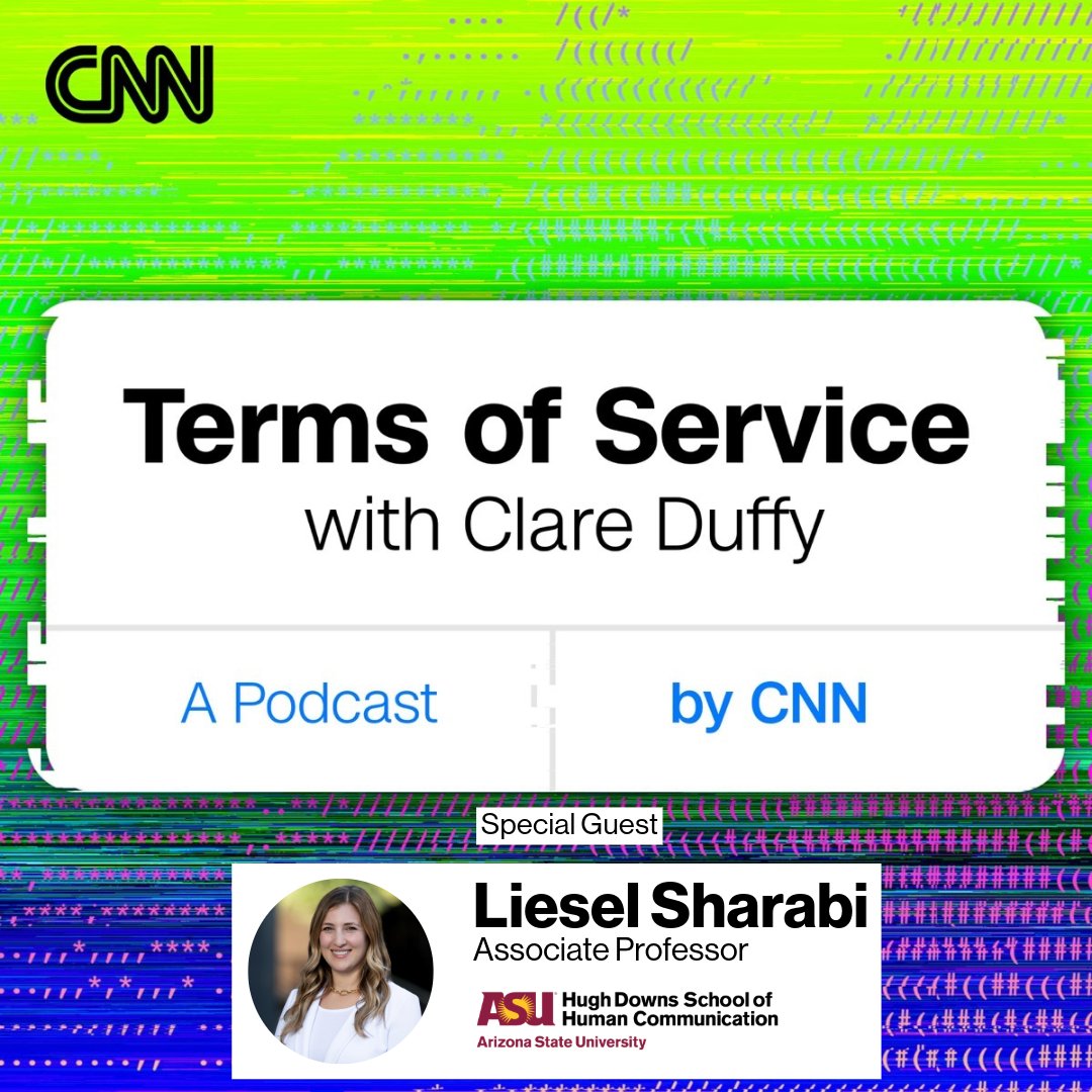The Hugh Downs School of Human Communication (@asuhdshc) on Twitter photo Associate Professor <a href="/LieselSharabi/">Liesel Sharabi</a>, an expert in communication and online dating from the Hugh Downs School of Human Communication, discusses AIโs impact on dating apps & relationships on CNN Audioโs Terms of Service podcast.
Listen here: cnn.com/audio/podcastsโฆ Associate Professor <a href="/LieselSharabi/">Liesel Sharabi</a>, an expert in communication and online dating from the Hugh Downs School of Human Communication, discusses AIโs impact on dating apps & relationships on CNN Audioโs Terms of Service podcast.
Listen here: cnn.com/audio/podcastsโฆ