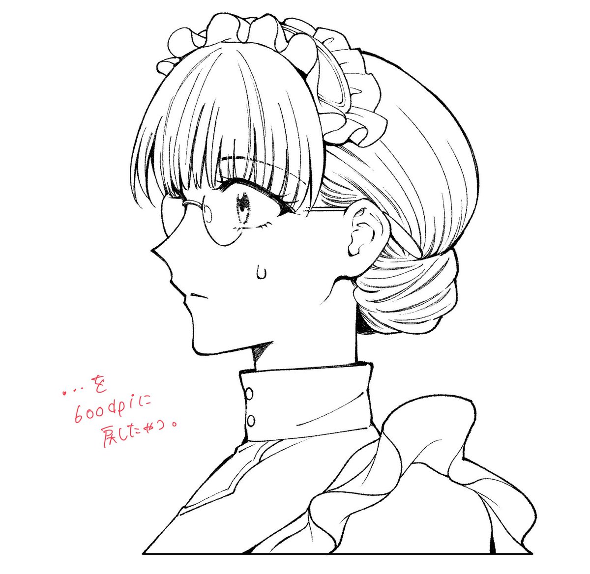 まじで350dpiペン入れ良すぎて(350にした)……作画コスト高めの原稿人物