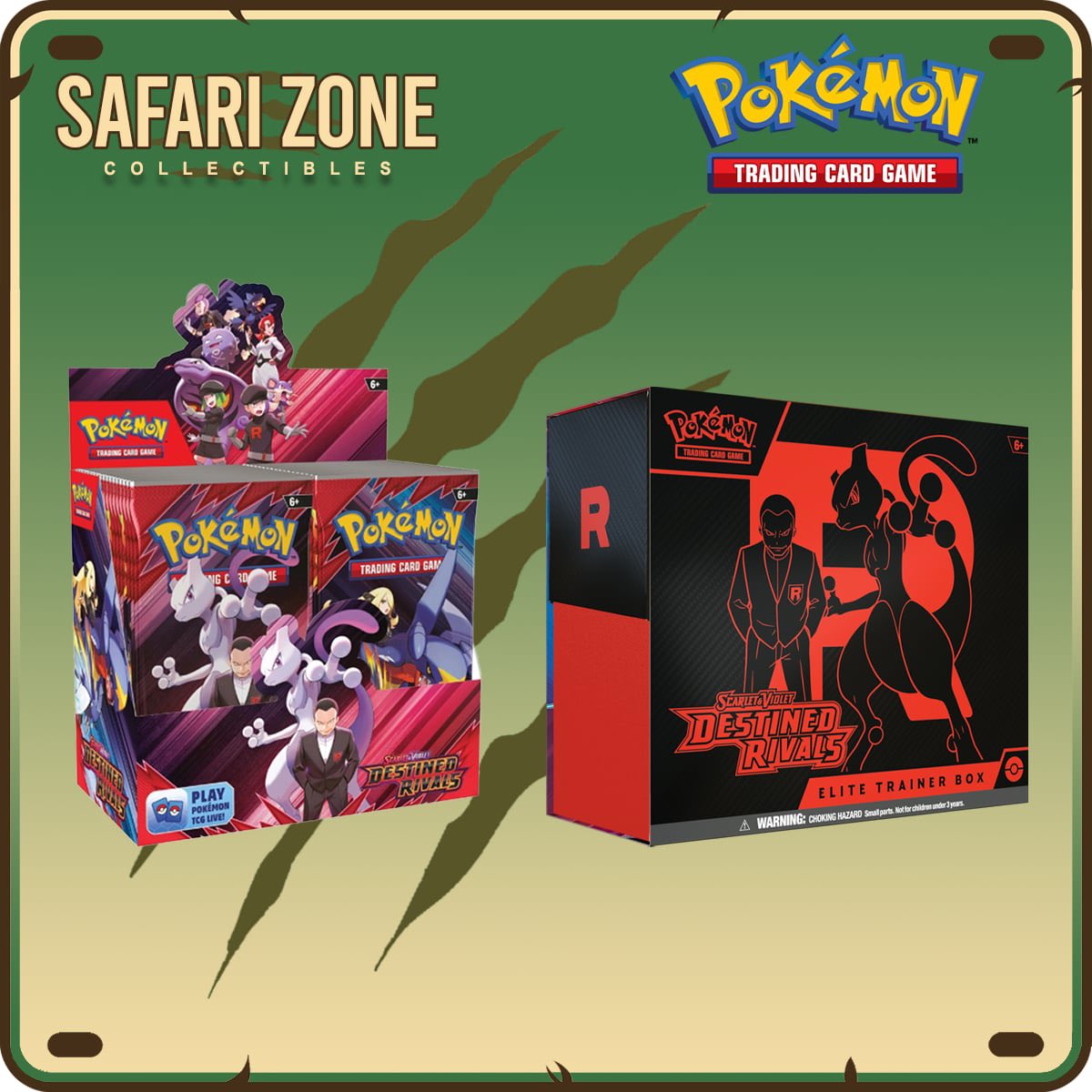 Pokemon TCG Giveaway 🎉

1 Winner Gets 1 Destined Rivals Booster Box &amp; ETB🔥

How To Enter:
1. Tag 3 Friends In The Comments 🫂
2. Follow <a href="/SafariZoneHQ/">Safari Zone</a> ♥️
3. Comment How You Found SZC 🗣️
4. Retweet This Post ♻️

We will announce the winner on 4/1! Prize ships on 5/30