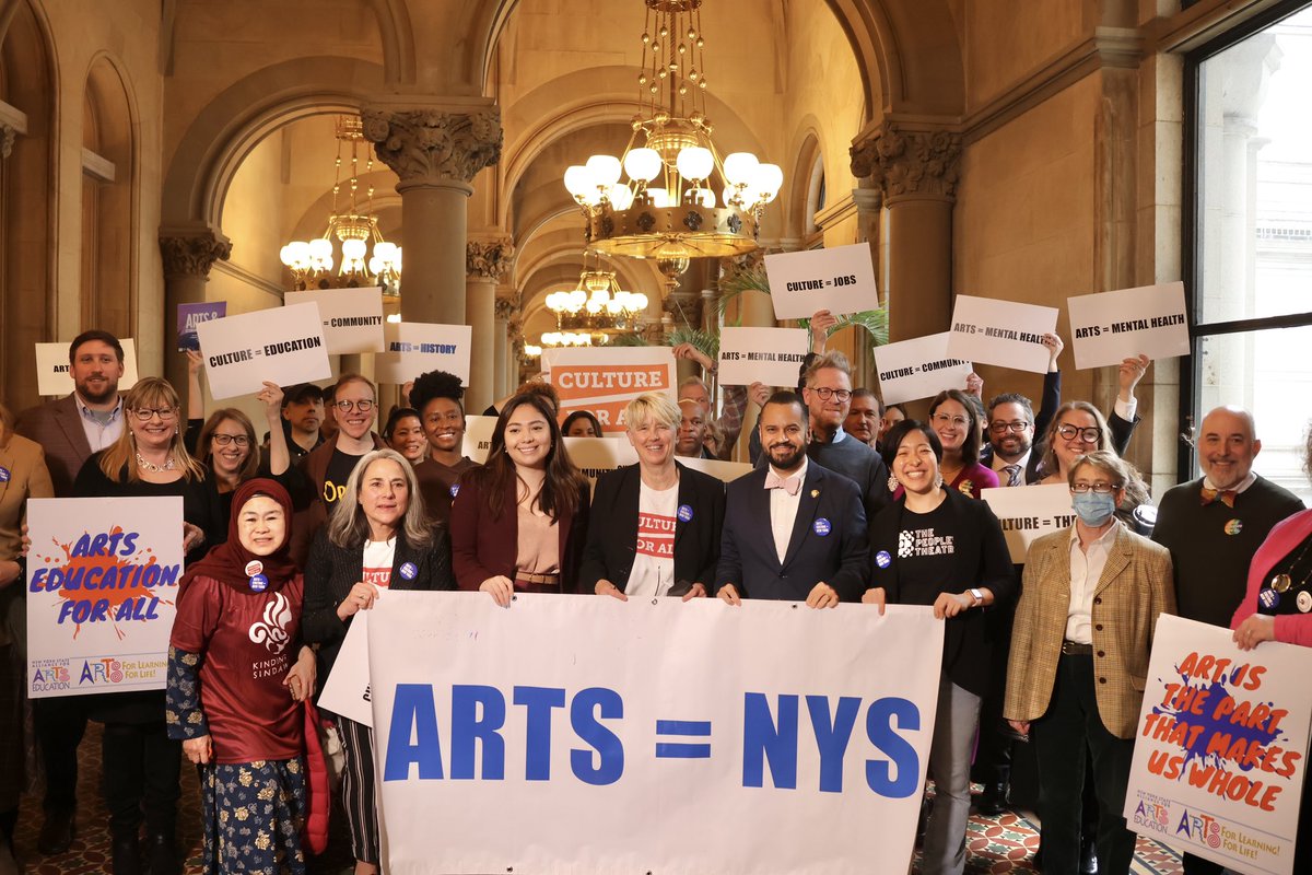 Earlier today I was proud to participate in a rally in support of increased arts funding in the NYS budget. The arts and culture are vitally important to every corner of New York State. Many thanks to all who participated in support of this important issue.