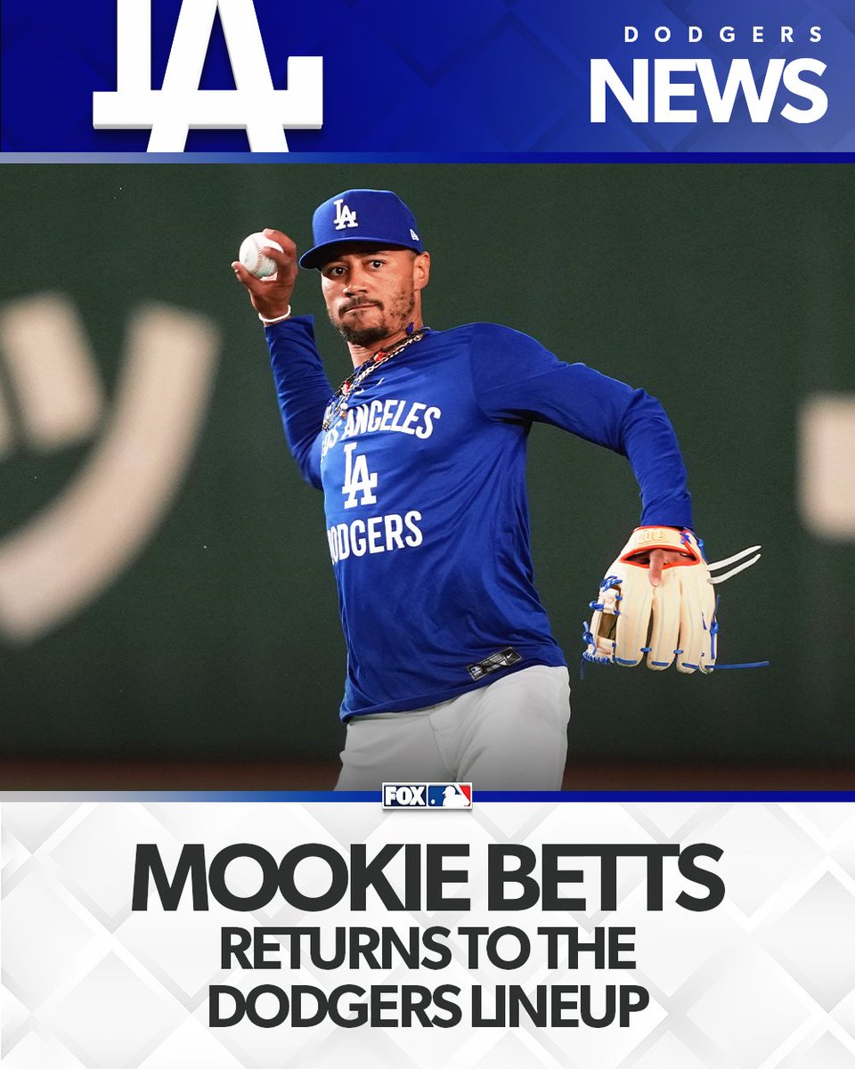 ベッツがスタメン復帰！ 2番ショートで先発出場🔥 #ドジャース #ムーキー