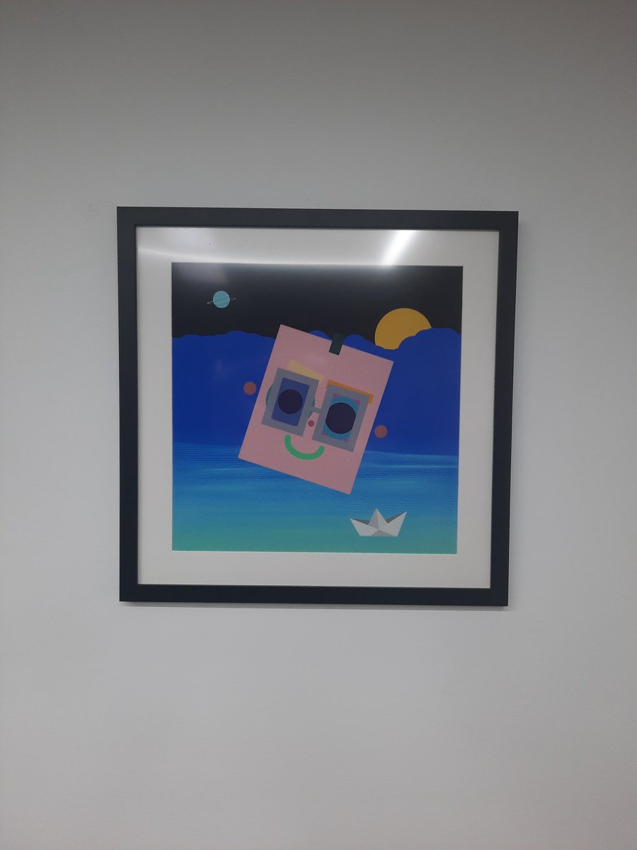 The first print in the Clark Peters Museum of Digital Art has been put on display. 'Sail-O-Bots' aka <a href="/sailobots/">The Hamily</a> by <a href="/cheyuwu345/">Che-Yu Wu</a> <a href="/artblocks_io/">Art Blocks</a> 

Hamily.