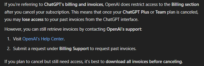 Doctor_Project_'s tweet photo. @sama The new version of Billing &amp; Invoices is a big issue. Why OpenAI restrict access of past invoices &amp; billing when someone cancel a subscription ? https://t.co/vIbnZ0p4K7