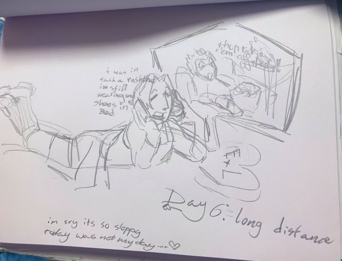 #langworthweek2025 day 6, long distance !! It’s js a doodle ik but eh I have smthn special planned for tmrw (its musical based :] )
