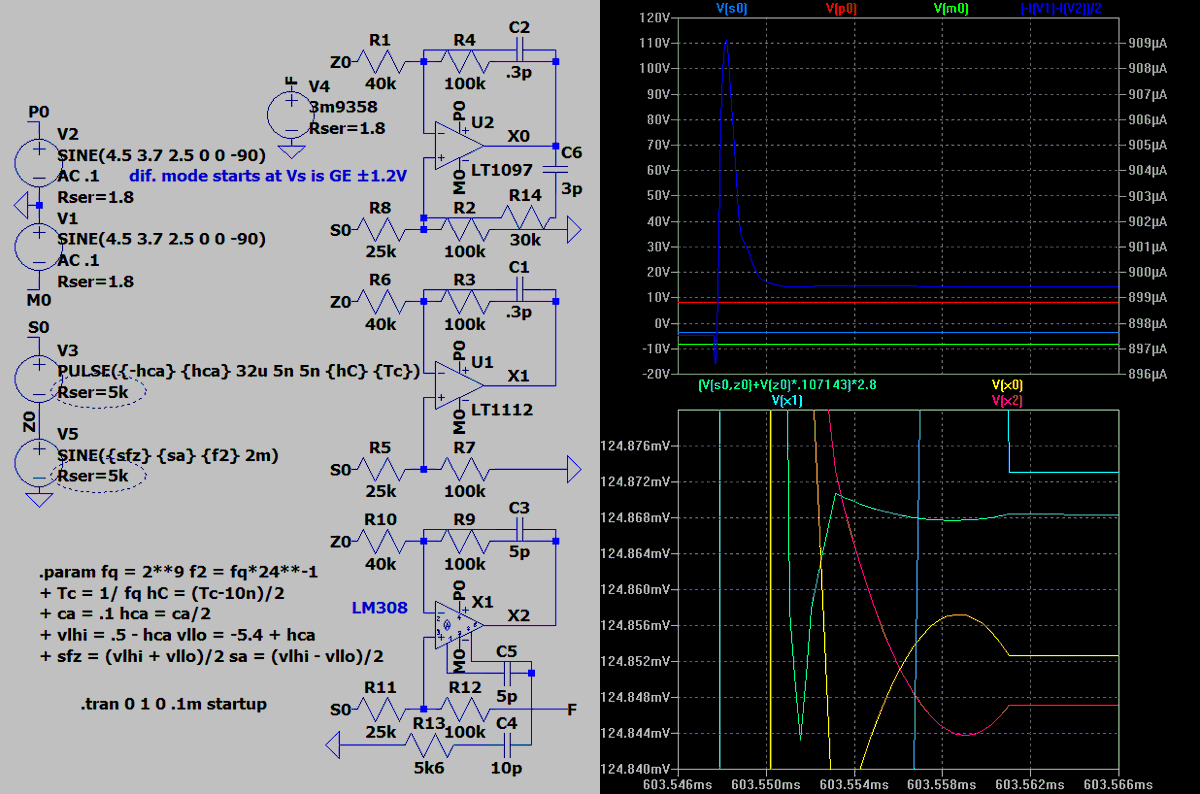 _ci139's tweet photo. a random…
( low voltage operation capable, small power, narrow BW )
…op amps (indirect PFM(PWM)) capabilities test
t.p.LH ≤ 2.2μs (up to 90%)
t.p.HL ≤ 2.5μs (down to 10%)
50μs settling time (all) 20x transition time
#MC1776 #LT1112 #LM308 https://t.co/cmF50x82M2