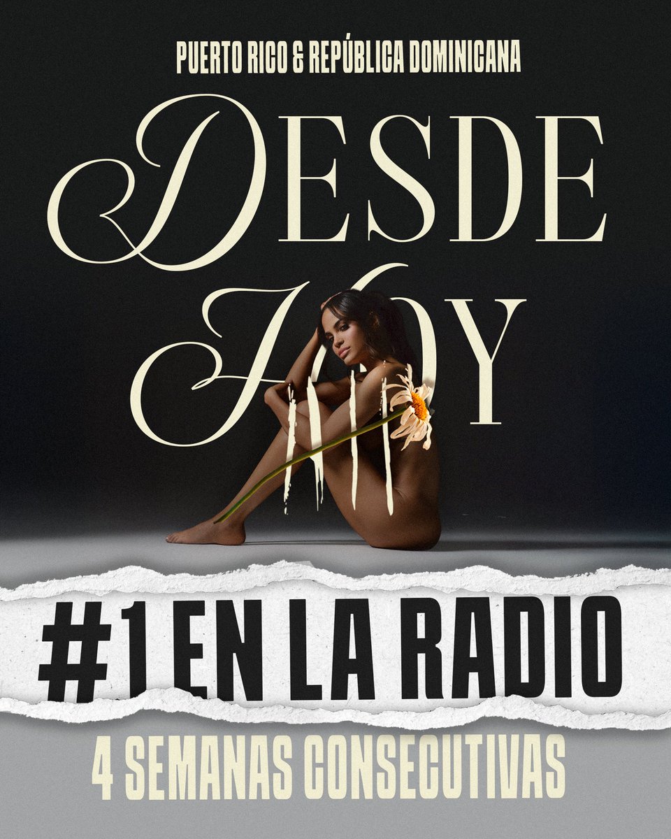 Todavía me disfruto y me emociona saber este tipo de noticias, especialmente cuando se trata con canciones que representan un género con el que crecí en 🇩🇴. 

#1 en radio de mi país 🇩🇴 y la isla hermana PR 🇵🇷 que me adoptó como una más de ellos 🤍. GRACIAS por el apoyo!