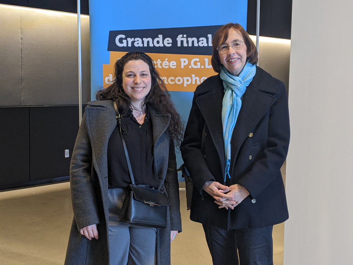 Lors Grande finale Dictée <a href="/Fondation_PGL/">Fondation Paul Gérin-Lajoie</a> de la #Francophonie 2025 tenue <a href="/HEC_Montreal/">HEC Montréal</a> pour entreprises au #Canada voulant valoriser #français au travail, j'ai retrouvé ancienne collègue de coopération internationale en #education .  <a href="/AnaissLaurent/">Anaïs Laurent</a> ,bravo d'être arrivée en finale!