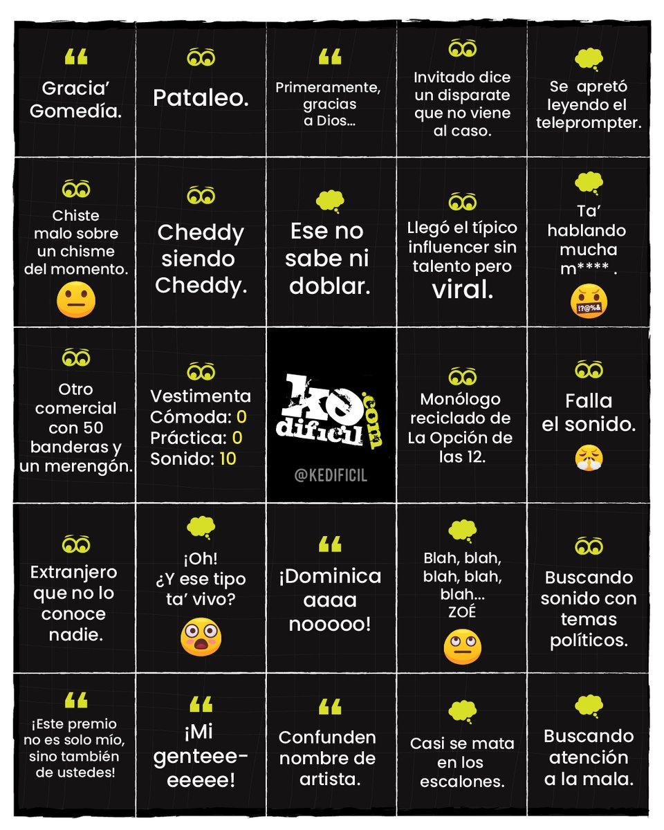 KeDificil's tweet image. Aunque no nos escuchen, estamos trabajando con ustedes. No se pueden perder las costumbres con esta tradición de 10+ años. Aquí el bingo #KeDificilSoberano 2025 👇