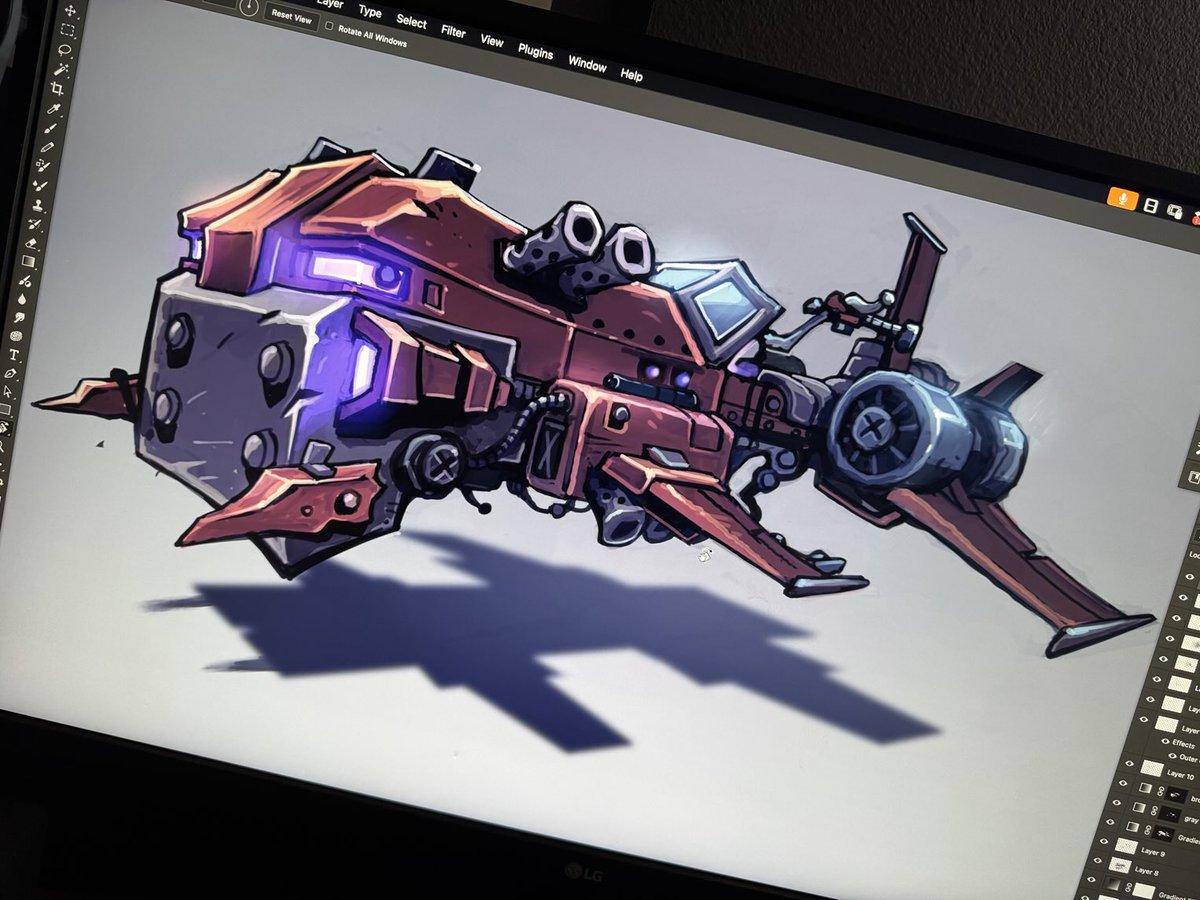 I felt like continuing on with this speederbike design that I did on YouTube yesterday. It feels good to do some sci fi stuff again.