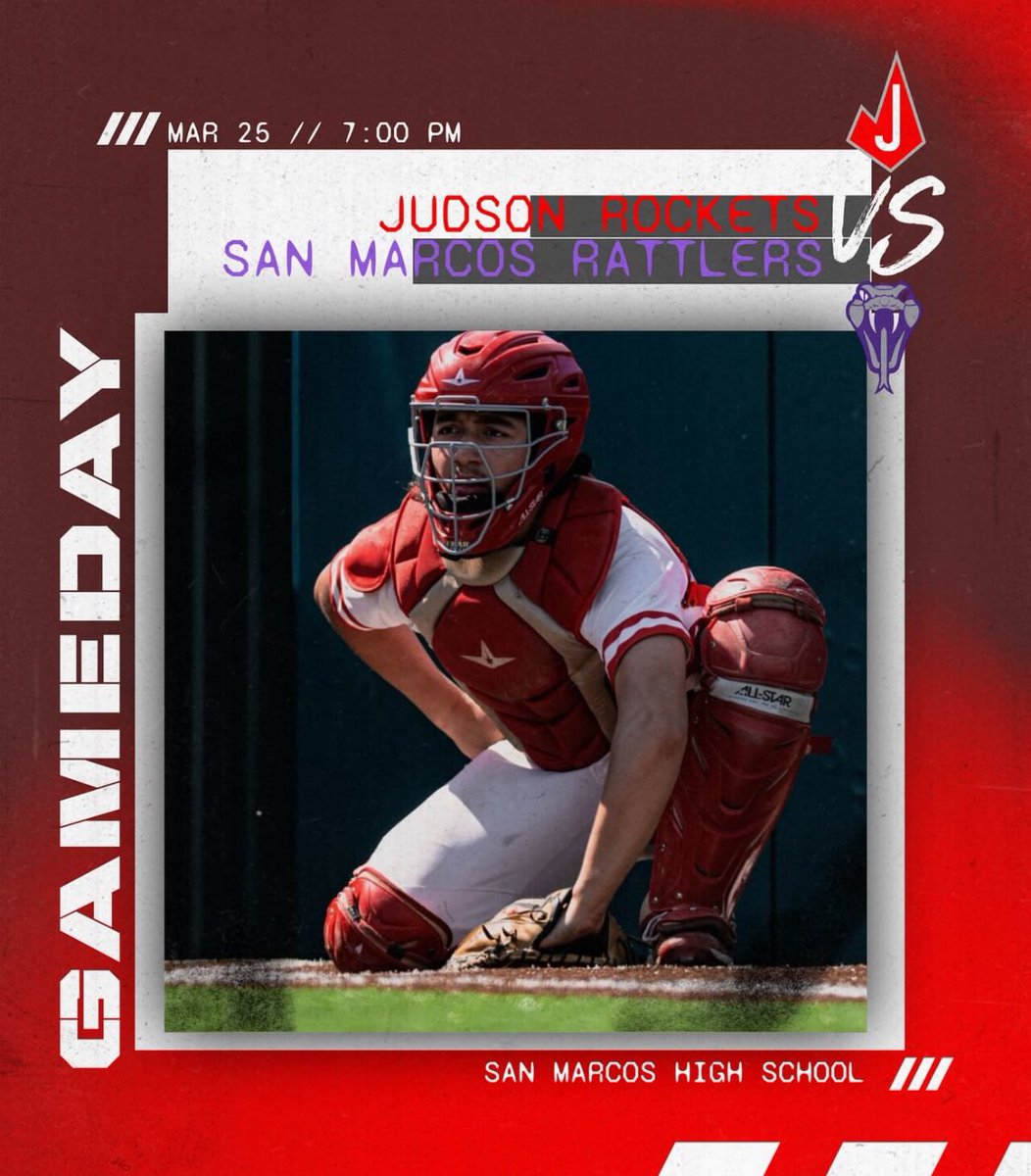 ⚾️🚨 ROCKETS GAME-DAY 🚨⚾️
Judson 🆚 San Marcos
JV @ 5:00 pm at Judson
Varsity @ 7:00 pm at SM
📅 Tuesday, March 25, 2025
📍 San Marcos
#TTP #RocketPride