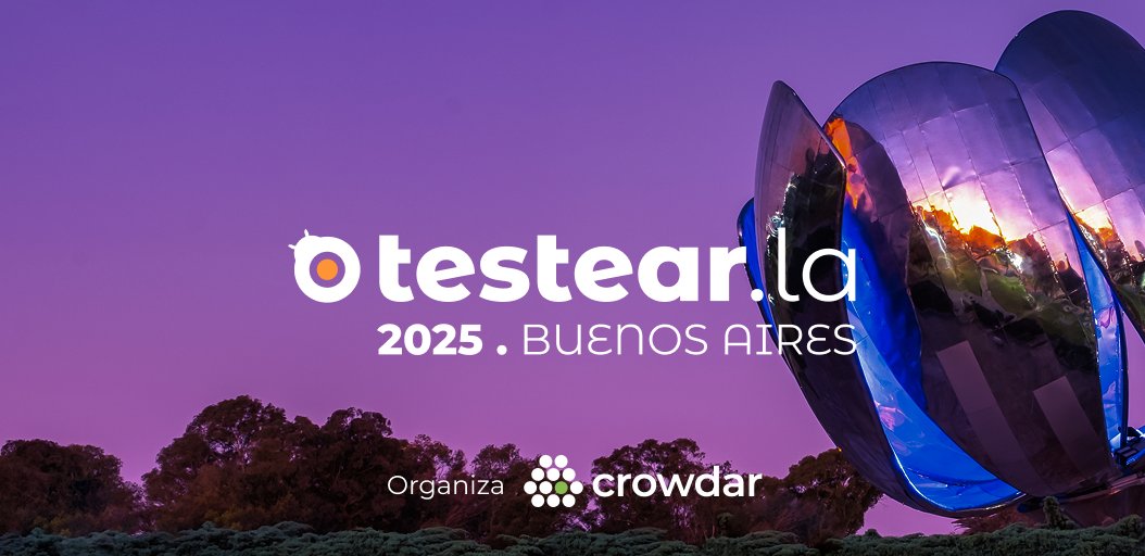 Únete a la comunidad que está redefiniendo la calidad del software con tendencias, innovación y networking de alto nivel. 
📅 09.09 – Jornada online global 
📅10.09  – Evento presencial en Buenos Aires  
info@testear.la 
#TestearLA #SoftwareTesting #QA #CalidadDeSoftware #Crowdar