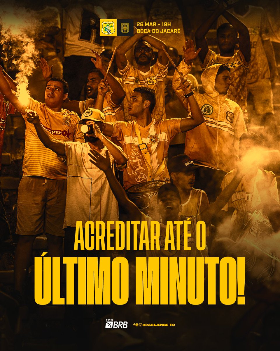 𝗔𝗖𝗥𝗘𝗗𝗜𝗧𝗔𝗥 até o fim, pois #SomosBrasiliense