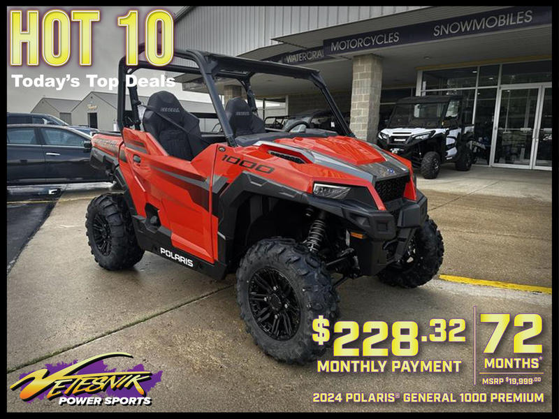 VETESNIK_PWRSPT's tweet image. 🚨 2024 Polaris® General 1000 Premium🔥 Hot 10 Deal: Just $228.32/month for 72 months with approved credit WAC*. 🚗💥

📞 608.647.8808 or visit bit.ly/4l1wIPf 

*See Dealer for Details. 
#PolarisGeneral1000 #Polaris2024 #SxSDeals  #HotDeal #PolarisPower