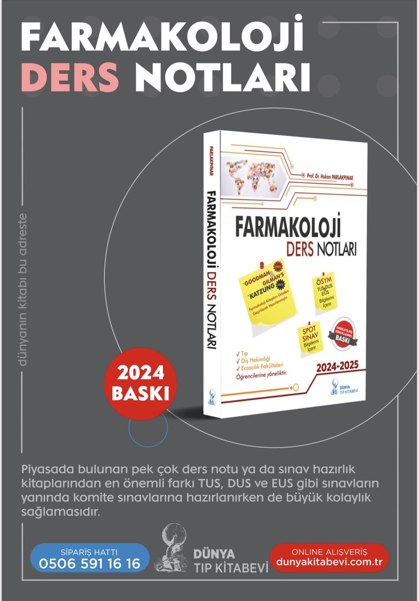 -23 Mart 2025 tarihinde Tıpta Uzmanlık Sınavı (TUS) yapıldı. Öncelikle öğrencilerimiz olmak üzere sınava giren tüm meslektaşlarıma başarılar dilerim. 
-TUS’ta önemli ölçüde referans olan kitabımızın basımını ve dağıtımını üstlenen @dunyatipkitabevi ekibine teşekkür ederim.