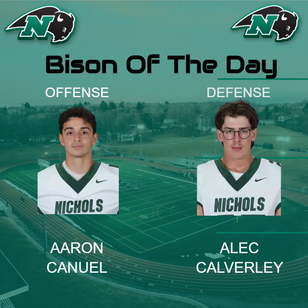 Today we completed spring practice #4! We would like to recognize our two Bison of the Day! WR Aaron Canuel and LB Alec Calverley!

#FULLTHROTTLE 🦬🏈
#BRICKBYBRICK   🧱