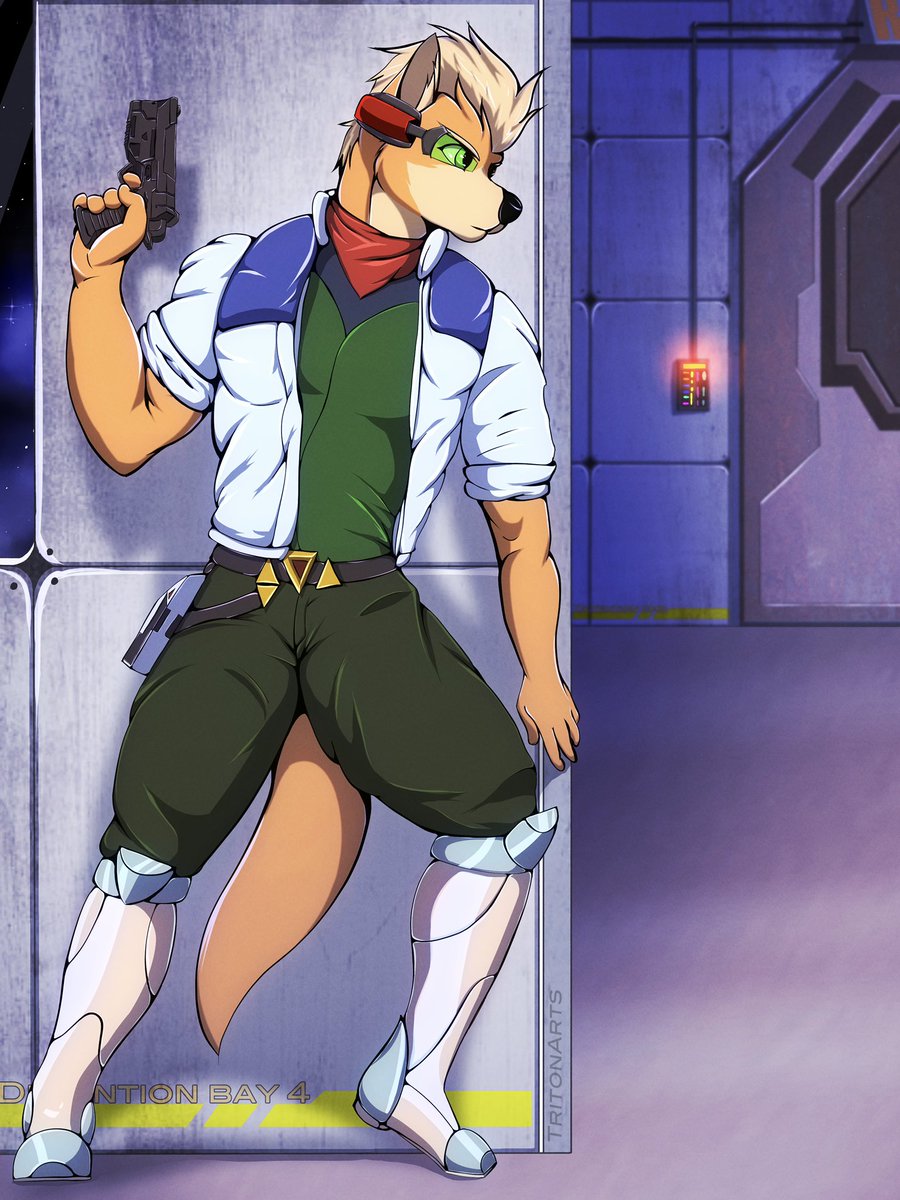 TritonArts's tweet photo. Our favorite Fox on a mission! This boi always seems to lose his clothes… But even with his junk wagging around, he stays focused. A true leader! https://t.co/niOqHO2bTw