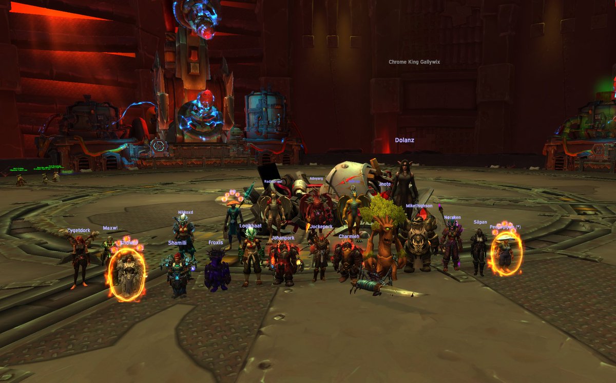 ABSOLUTE CINEMA. GALLYWIX FALLS. HES DEAD. HES GONE. Dps played healer, healers played dps. We emergency geared monks, priests, mages. But it’s all worth in the end CAUSE WE ARE WORLD 9TH.