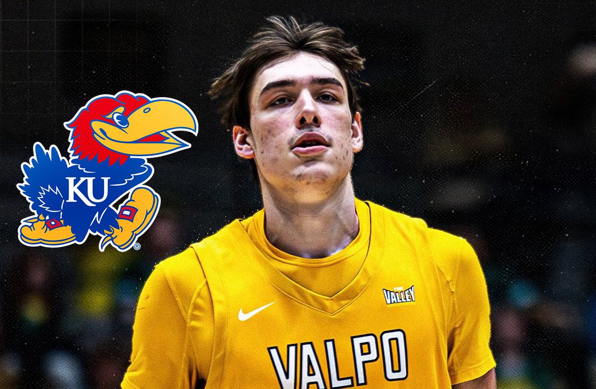 6’10 Valparaiso transfer Cooper Schwieger completed a zoom call with Kansas, per source.

Averaged 15.8, 7.8 RPG &amp; 2.0 BPG as a sophomore. Native of Overland Park, Kansas.