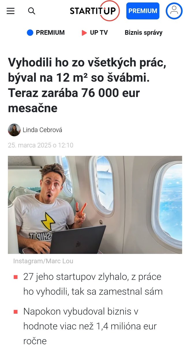 Yo <a href="/marclou/"></a> you are getting popular in Slovakia 🇸🇰 😅 a local news media wrote an article about you! Should visit our country. Gonna be a celebrity here!
