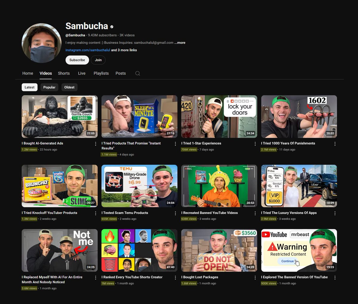 The views keep climbing, and the grind doesn’t stop! Proud to be editing for <a href="/sambucha/">sam</a> big things ahead!💪