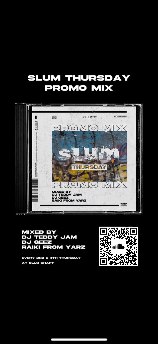 Slum Thursday Promo Mix

Mixed by DJ Teddy Jam, DJ GEEZ &amp; RAIKI from YARZ

on.soundcloud.com/VCt8wy8UJkDd4h…

#slumthursday #loud_sendai #sendainevadie