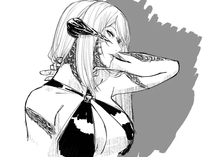 固定された絵柄はなく手癖だけある。仕事では便利だけど同人誌描くときに苦労する( 