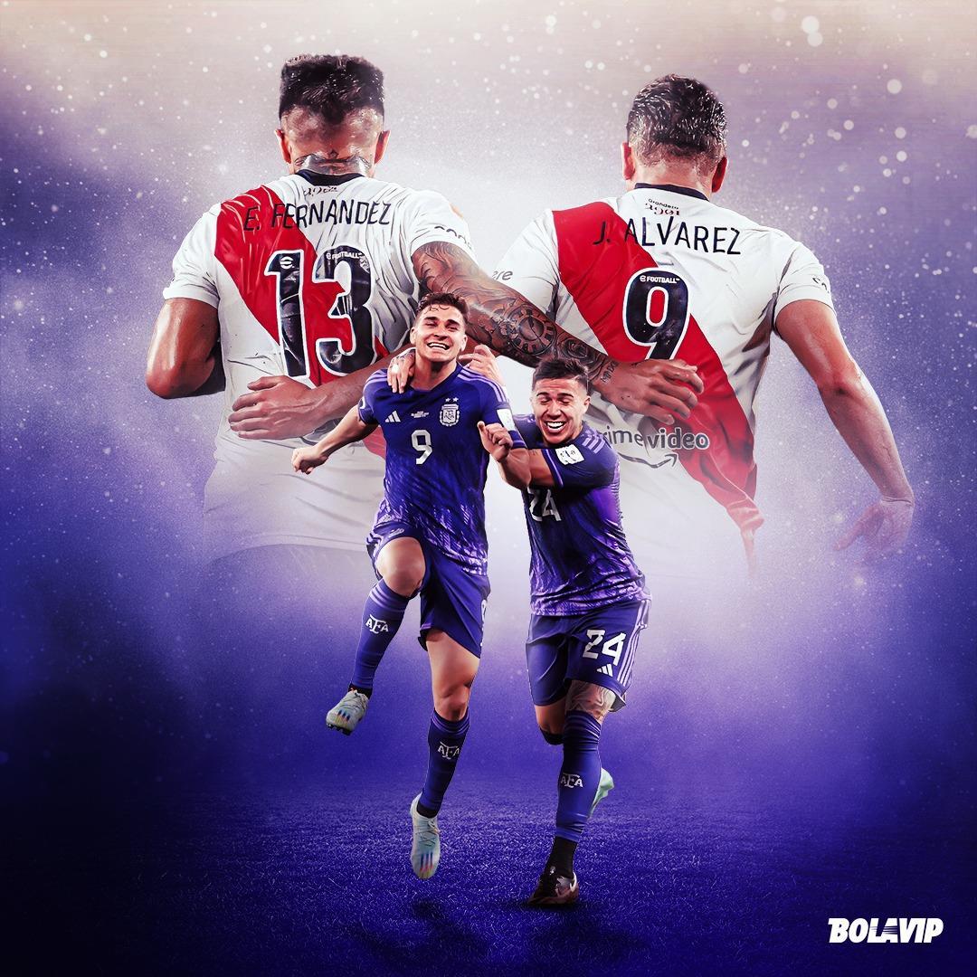 River los los juntó, los crió, los formó y los potenció. Ahora, 45 millones de argentinos los disfrutan.

Enzo Fernández y Julián Álvarez, de River al mundo. 👏🇦🇷