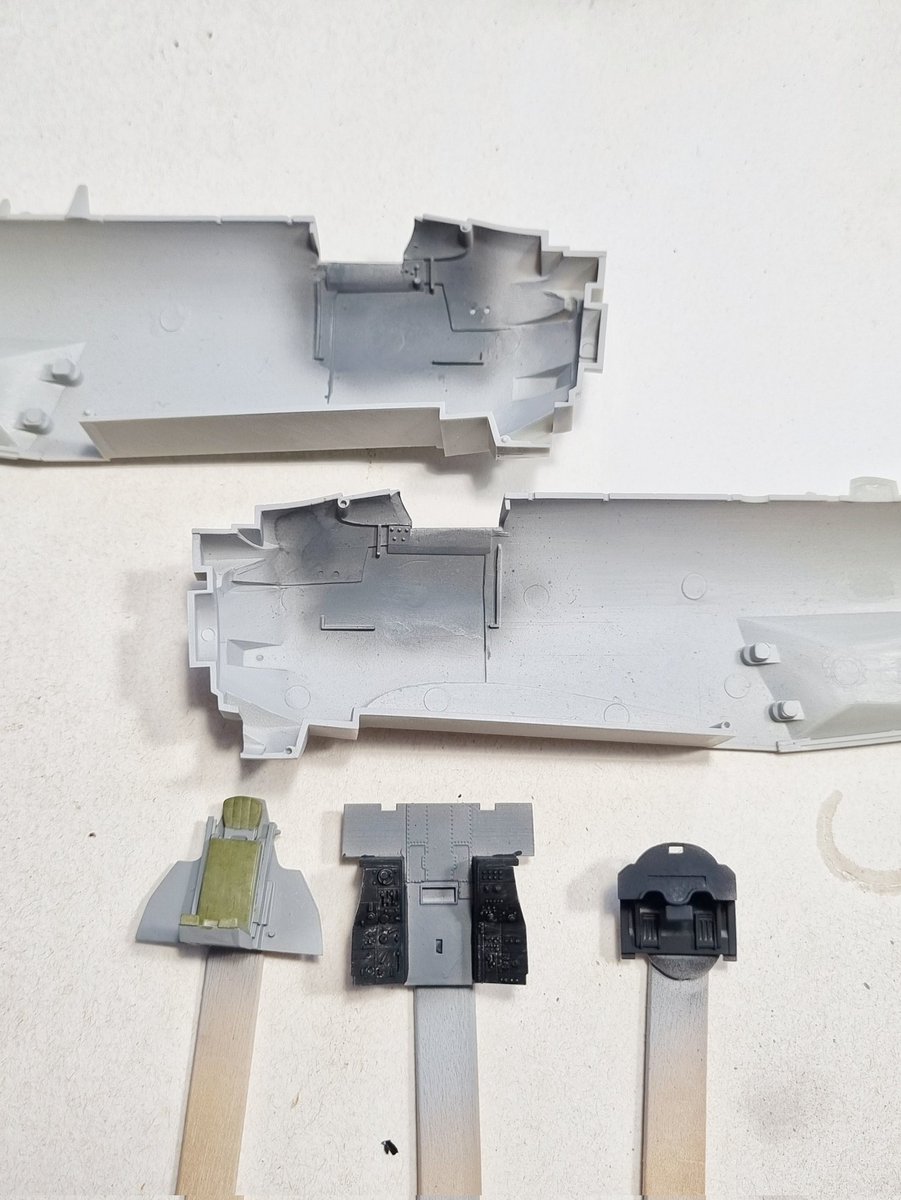 AirPowerHistory's tweet photo. For the first time in a long time, I got the airbrush out today to lay down some base colours in the Skyraider cockpit. Lots to relearn, but we will get there! #scalemodels #scalemodelling #tamiya #avgeek #aircraftmodel #aircraftmodelling #skyraider https://t.co/wTJteQhlfE