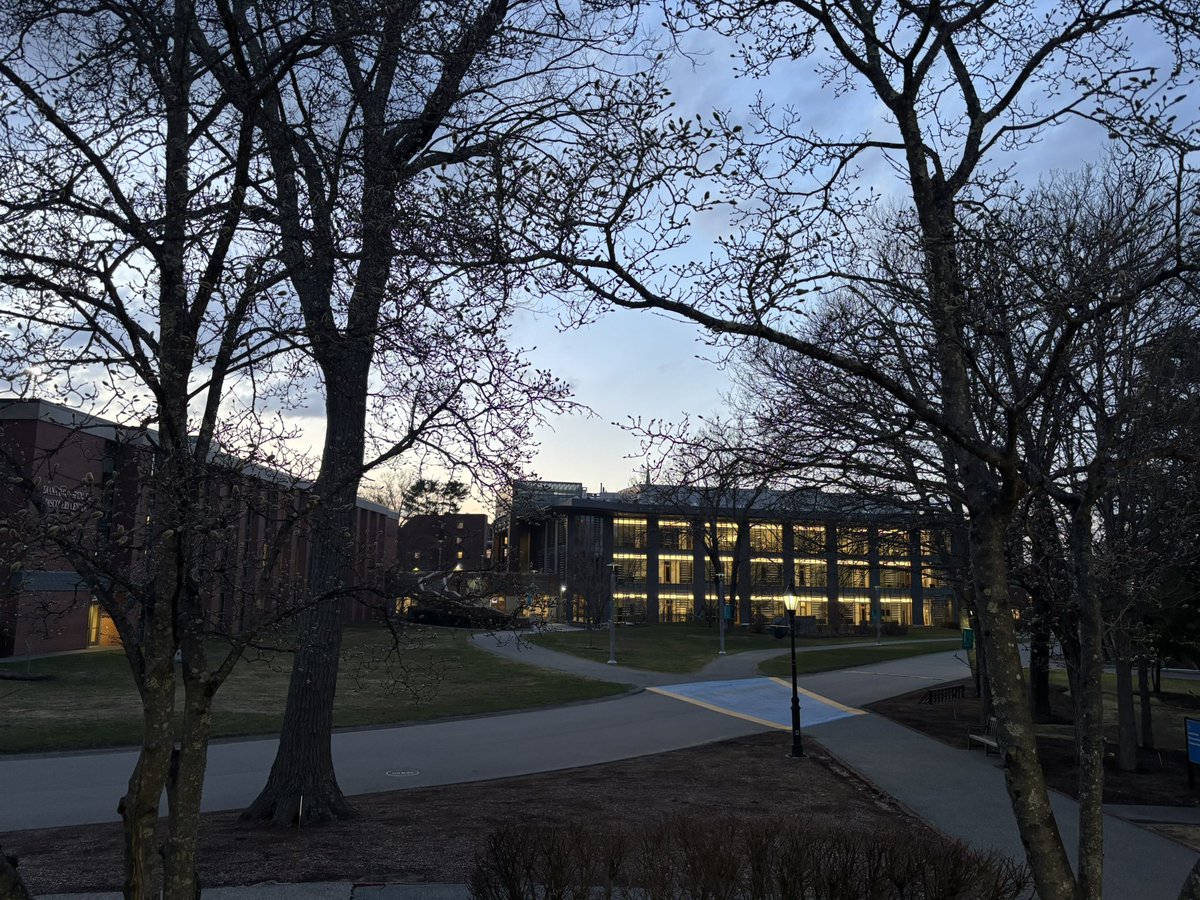 Dusk on the Bridge of Haas Athletic Center!