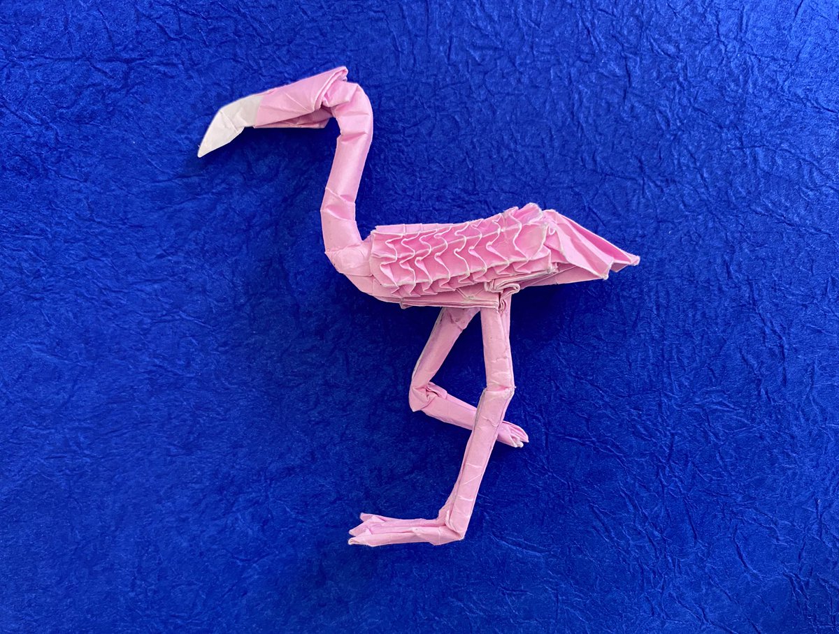 「フラミンゴ🦩」

創作：Bodoさん
折り手：息子

春休みも折り紙😊

＃折り紙作品