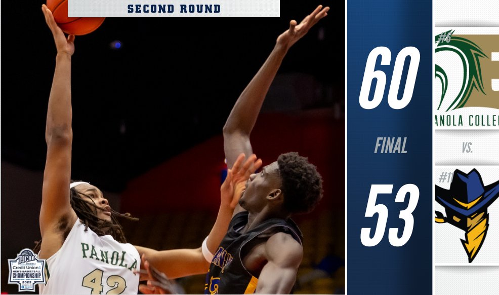 NJCAA Basketball (@njcaabasketball) on Twitter photo 🐎The Ponies gallop on to the Quarterfinals!
Panola picks up the second round win at the 2025 <a href="/MyCreditUnion1/">Credit Union 1</a> #NJCAABasketball DI Men's Championship.
njcaa.org/championships/… 🐎The Ponies gallop on to the Quarterfinals!
Panola picks up the second round win at the 2025 <a href="/MyCreditUnion1/">Credit Union 1</a> #NJCAABasketball DI Men's Championship.
njcaa.org/championships/…