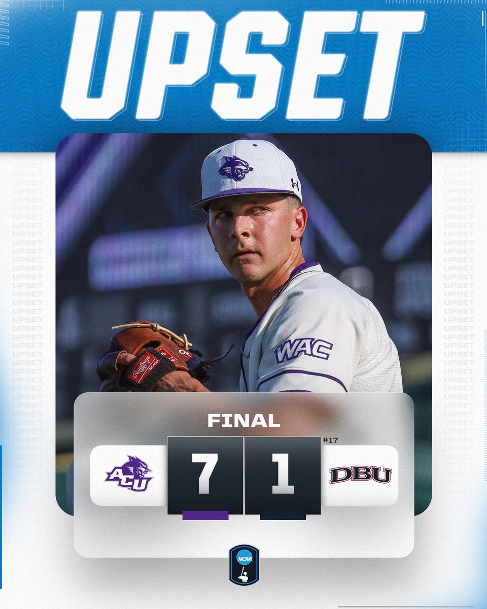 WILDCATS GET IT DONE

<a href="/ACU_Baseball/">ACU Baseball</a> upsets No. 17 Dallas Baptist! 

#NCAABaseball