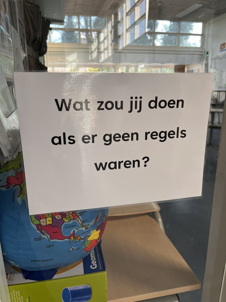 ivvuuren's tweet photo. ‘Wat zou jij doen
als er geen regels waren?’
#filosoferen in de #klas over #vrijheid https://t.co/quBb9ibhsJ