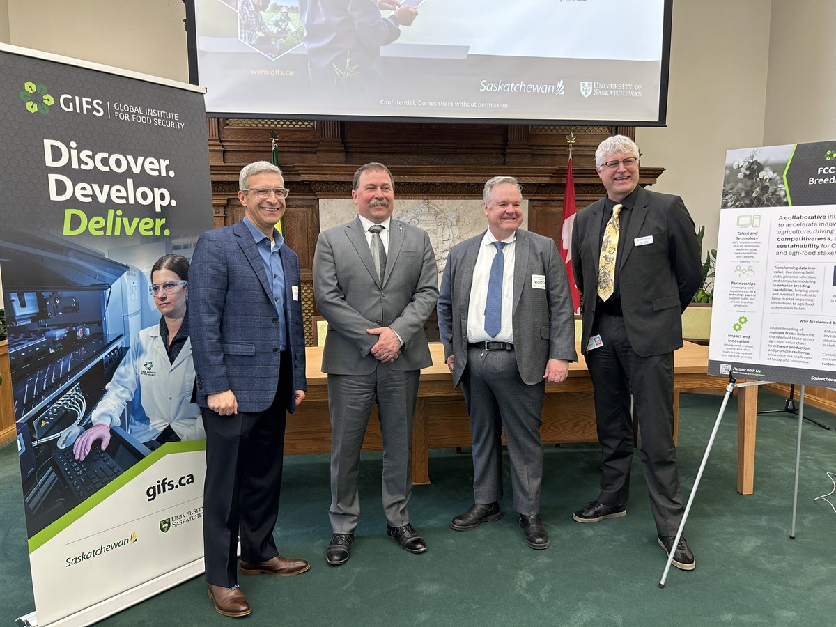 Thank you to <a href="/globalfoodsecur/">GIFS🌾</a> for having me speak at their MLA Reception yesterday at the Legislature. Our government is proud to be a founding partner of GIFS and continues to prioritize investing in their world-class ag research. #SaskAg