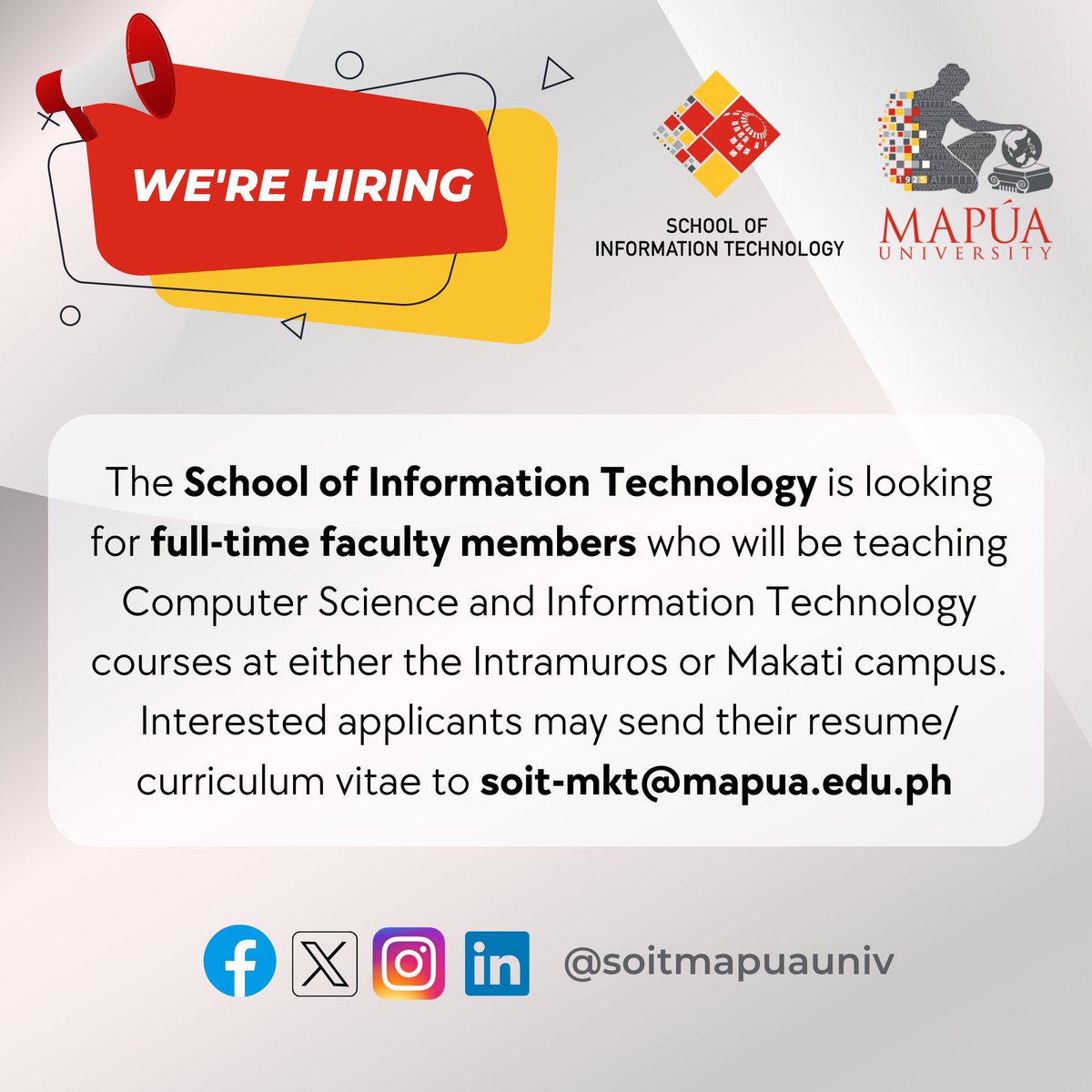 School of IT, Mapúa University tweet media
