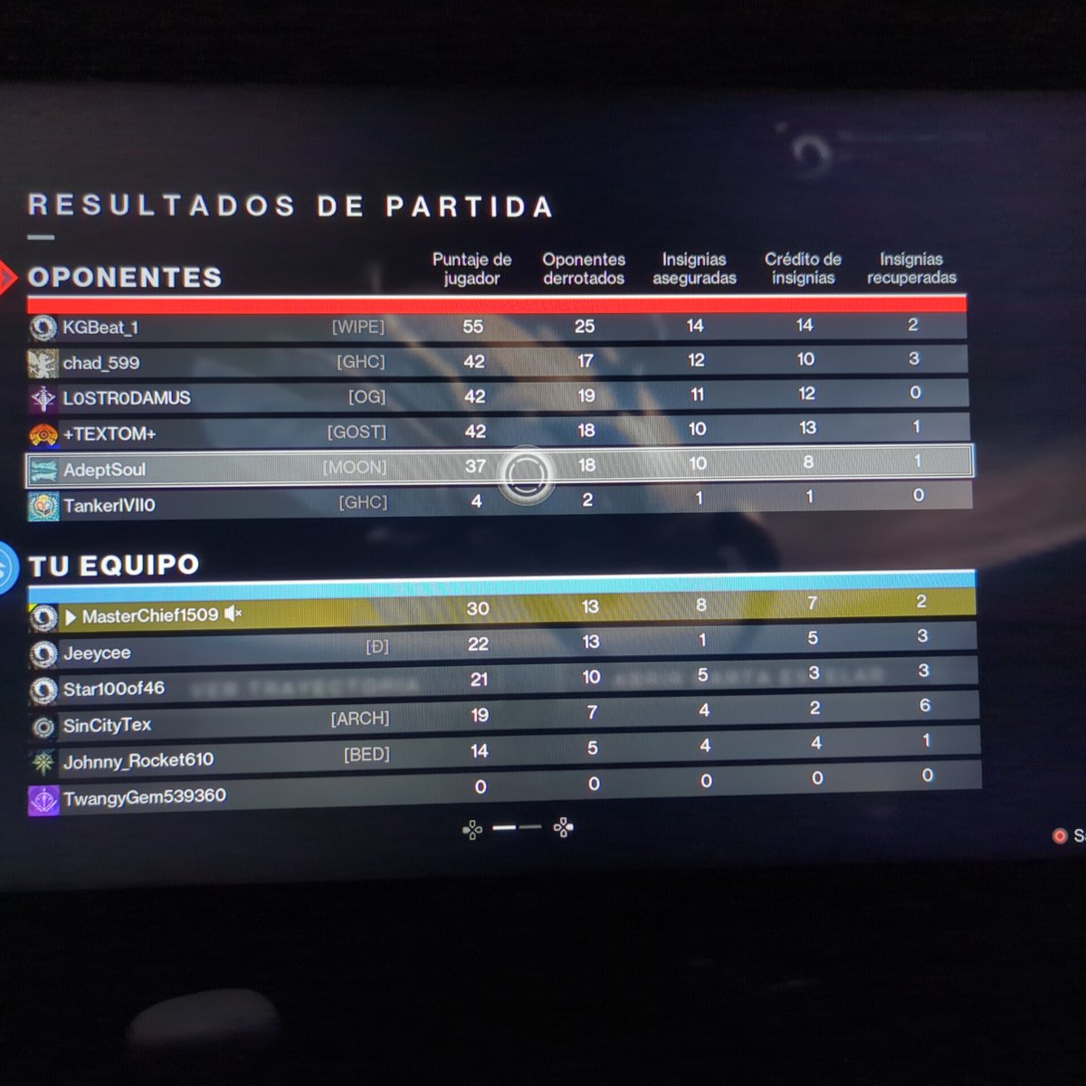 jonas_v10's tweet photo. @DestinyTheGame  tu matchmaking es una mierda y tus server una cagada no está bien tus emparejamientos de mierda https://t.co/xV9FB465kp