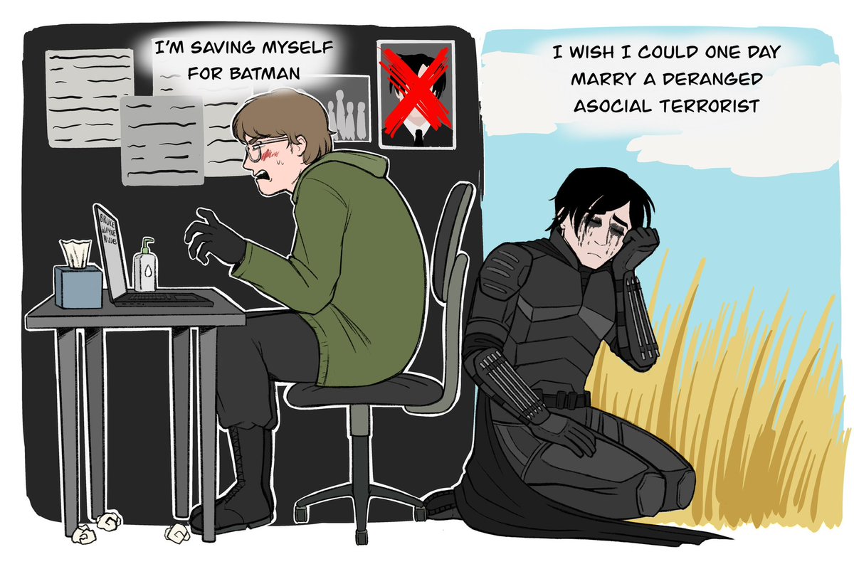 dazedbydark's tweet photo. They were made for each other #riddlebat https://t.co/vc6ZQc35gn