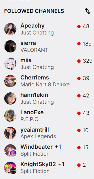It's peak CreatorU streaming hours. 
<a href="/Apeachy77/">Apeachy ♡</a> 
<a href="/surelynotsierra/">sierra</a> 
<a href="/matoimiia/">miia 🛸🌾</a> 
<a href="/cherriemss/">Cherriems</a> 
<a href="/hann1ekin/">hann1ekin</a> 
<a href="/LanoExe/">Lani</a> 
<a href="/yeaitstrill/">cam🦭</a> 
<a href="/Windbeater_/">Windbeater ✧ Twitch Streamer ✧</a> 
<a href="/KnightSky02/">KnightSky</a>