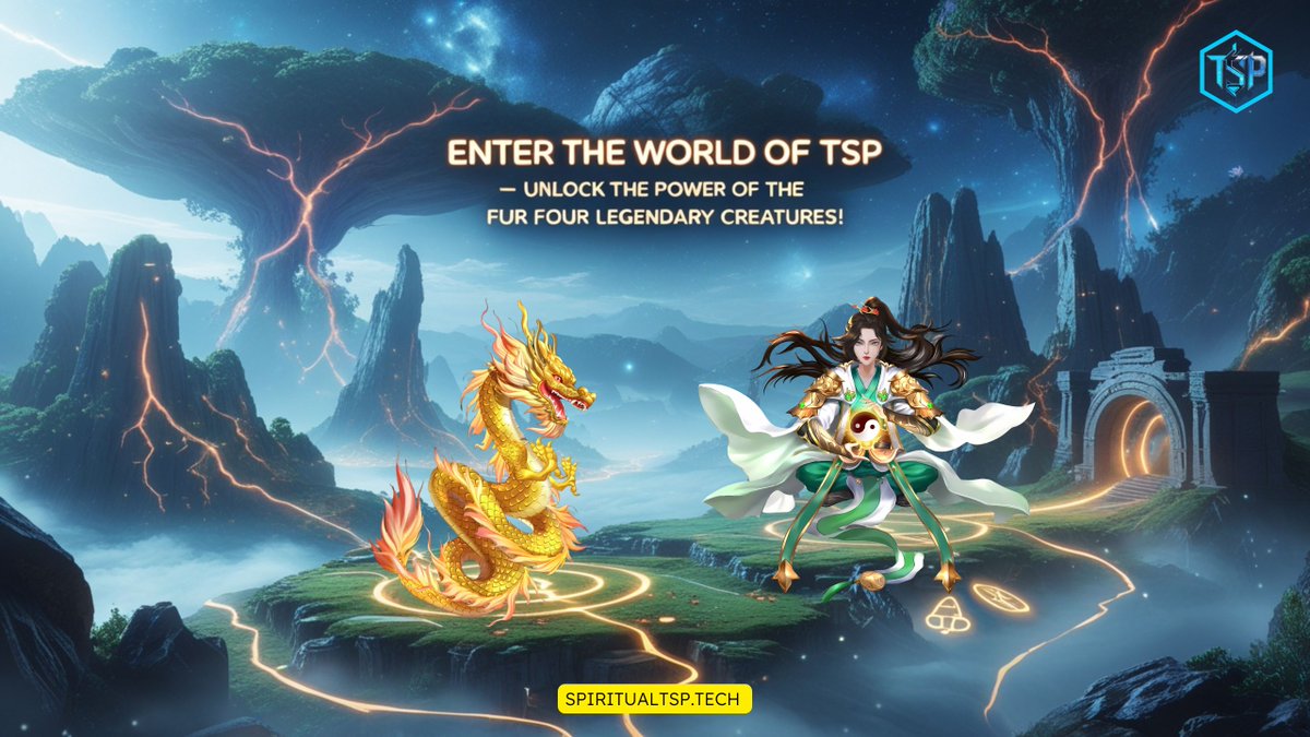 BCDBlockchain's tweet photo. 🔮 TSP GameFi takes you into a mystical world where four mythical creatures hold ultimate power:
🐉 Dragon – Supreme strength and authority
🦄 Qilin – Symbol of fortune and blessings
🐢 Black Tortoise – Eternal wisdom and longevity
🔥 Phoenix – Rebirth and immortal resurgence https://t.co/Pp4FV0Ul2L