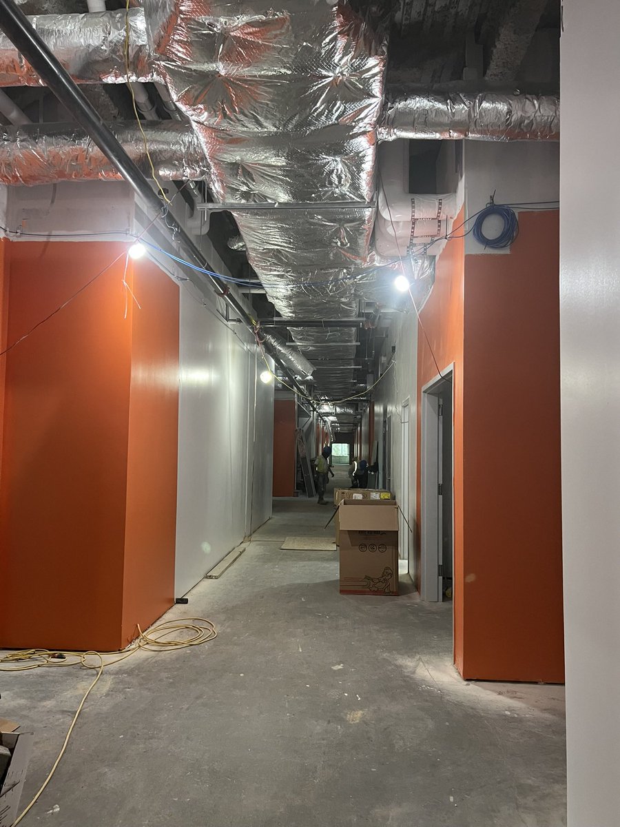 Colors are going on the walls and creating a fun vibe.