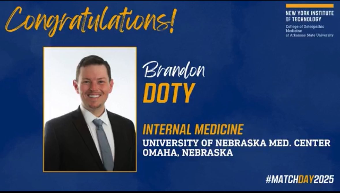 bkdoty's tweet photo. So thrilled to announce that I matched my top choice program! @UNMCIMResidency and Omaha, here we come! Can’t wait to start this adventure! 🎉🪩💃 #IMbound #Match2025 #Homaha #MidwestPrincess @unmc https://t.co/9L8mpfKY8m