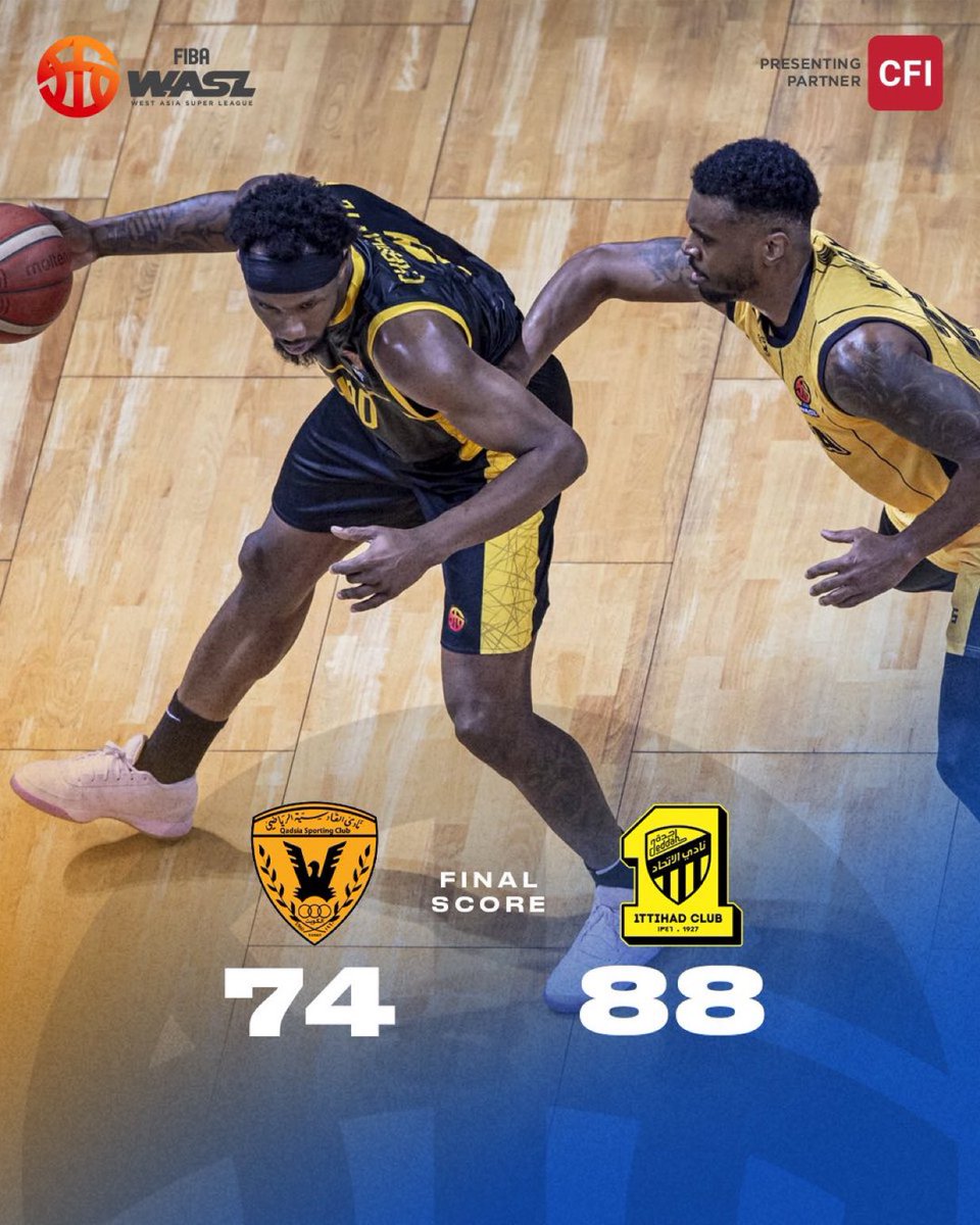 KSAbasket's tweet image. 🚨🚨

حساب بطولة وصل عبر X 👇

صنع التاريخ! 🏆🔥 نادي الاتحاد يتغلب على نادي القادسية ويصبح أول فريق سعودي يتأهل إلى نهائي دوري الوصل لكرة السلة!

#FIBAWASL #WASL #GulfLeague 
@OfficialWASL