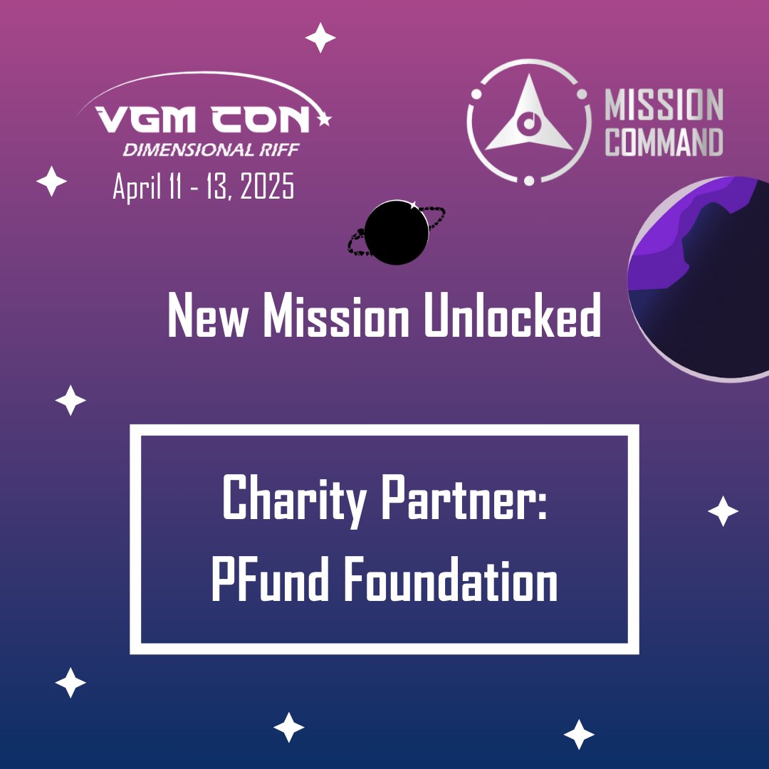 VGMCon's tweet image. At VGM CON: Dimensional Riff🌌 we will once again be supporting PFund Foundation's Transcend Campaign🏳️⚧️ alongside @MWSpeedfest and our online content on the Warp Stage. Help us support our trans+ & gender non-conforming community whether you're here in person or watching online!