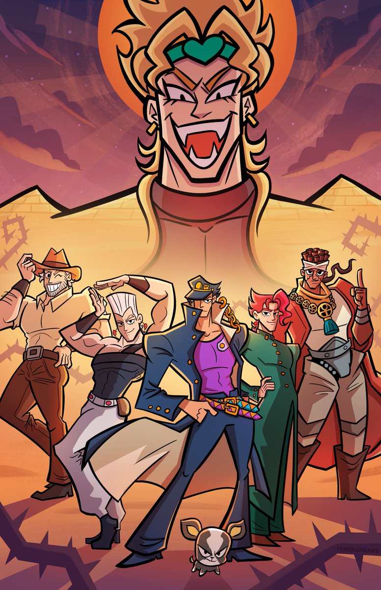 cocoreena's tweet photo. the stardust crusaders ⭐️#jjba https://t.co/U9GJK1ocDY