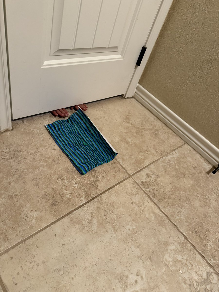 It doesn’t matter if you’re in the bathroom, when you kids have artwork to show you, they will find you