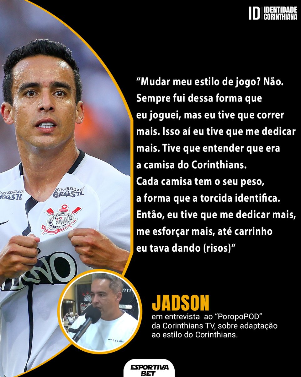 IDCorinthiana's tweet photo. "Tive que entender que era a camisa do Corinthians"
#Corinthians #Jadson https://t.co/HFkbsk0r3D