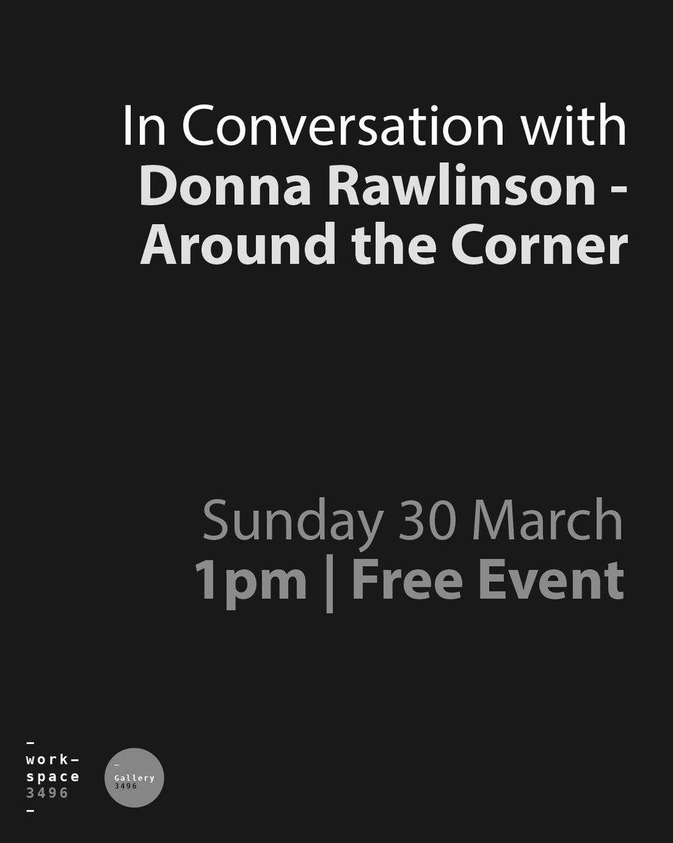 workspace3496's tweet photo. In Conversation with Donna Rawlinson

-Sunday, 30 March
-1 PM
-Workspace 3496 + Gallery Shop 2 38 Indi Ave, Red Cliffs
-Free Event – All Welcome!

#InConversation #ArtistTalk #DonnaRawlinson #GalleryEvent #MeetTheArtist #Mildura #RedCliffs #Sunraysia

See less https://t.co/UftzyQyuhz